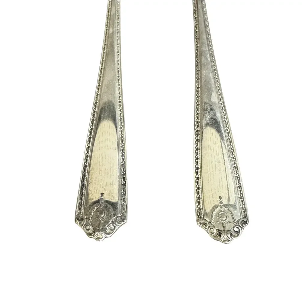 4) Vintage 1940s Sterling Silver Lady Hilton By Westmorland Long Iced Tea Spoons